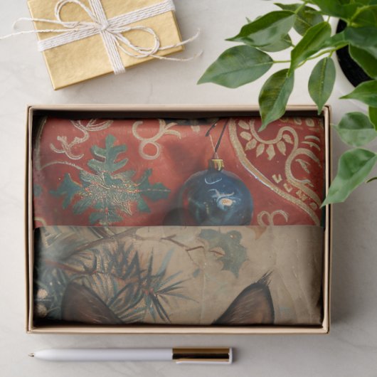 Siamese Kitten Kerst Cat Decoupage Tissuepapier (Geschenk)