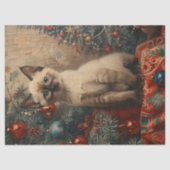 Siamese Kitten Kerst Cat Decoupage Tissuepapier (Voorkant)