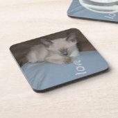 Siamese kitten onderzetter (Linkerzijde)