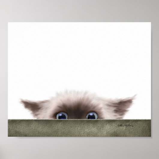 Siamese Kitten Sluipend Naar Jou Cartoon Poster (Voorkant)