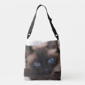 Siamese Kitten Sweetie Face Crossbody Tas (Achterkant)