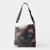 Siamese Kitten Sweetie Face Crossbody Tas (Voorkant)