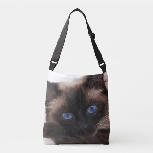Siamese Kitten Sweetie Face Crossbody Tas (Voorkant)