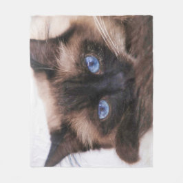 Siamese Kitten Sweetie Face Fleece Blanket