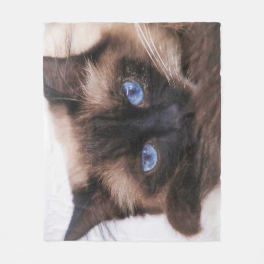 Siamese Kitten Sweetie Face Fleece Blanket (Voorkant)
