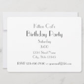 Siamese kitten verjaardagsfeestje uitnodiging (Achterkant)