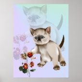 Siamese Kitten VS Ladybug Poster (Voorkant)