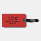 Siamese Kitten waarschuwt dat tas in handen is van Bagagelabel (Achterkant horizontaal)