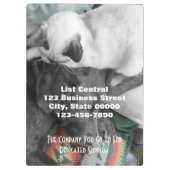 Siamese Kitten woont liefdevol op het hoofd van La Klembord (Achterkant)