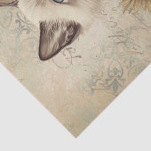 Siamese kitten zonnebloem kat tissuepapier (Detail)