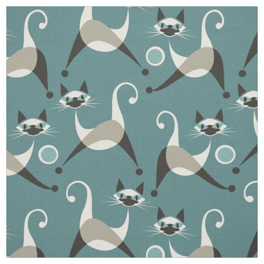 Siamese Kittens spelen Stof (Swatch)
