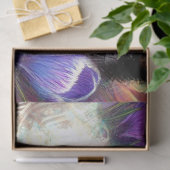 Siamese Kitty Cat Crocus Floral Paarse Decoupage Tissuepapier (Geschenk)