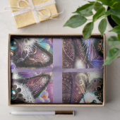 Siamese Kitty Cat Krokus Bloemige Paarse Decoupage Tissuepapier (Geschenk)