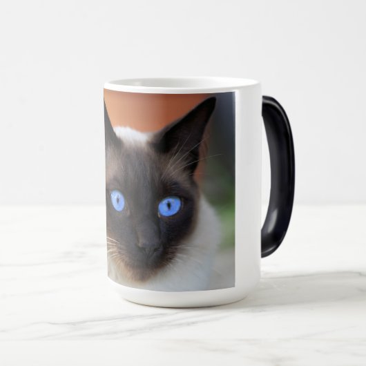 Siamese kitty kat met mooie grote blauwe ogen magische mok (Voorkant rechts)