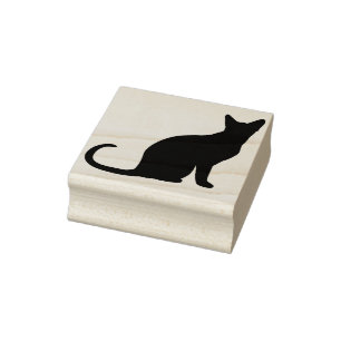 siamese kunstzegel voor kattensilhouet rubberstempel