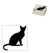 siamese kunstzegel voor kattensilhouet rubberstempel (Gestempeld)