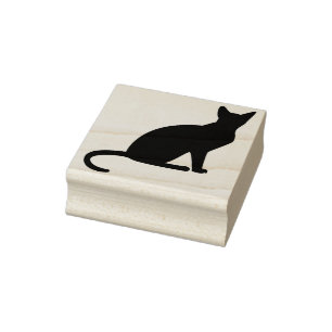 siamese kunstzegel voor kattensilhouet rubberstempel