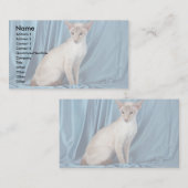 Siamese, lila punt visitekaartje (Voorkant / Achterkant)