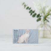 Siamese, lila punt visitekaartje (Staand voorkant)