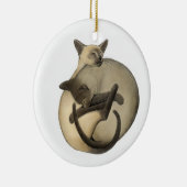 Siamese Love Cats Ornament (Rechts)