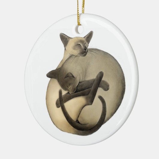 Siamese Love Cats Ornament (Links)