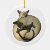 Siamese Love Cats Ornament (Achterkant)