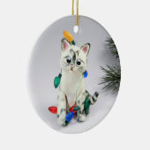 Siamese Lynx Point Cat-Ornament Keramisch Ornament (Rechts)