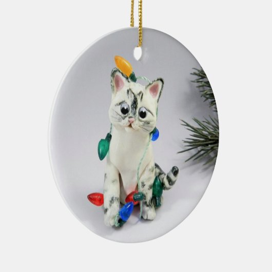 Siamese Lynx Point Cat-Ornament Keramisch Ornament (Rechts)