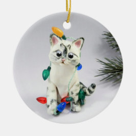 Siamese Lynx Point Cat-Ornament Keramisch Ornament