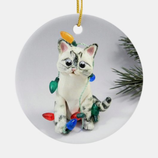 Siamese Lynx Point Cat-Ornament Keramisch Ornament (Voorkant)