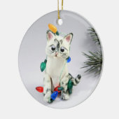 Siamese Lynx Point Cat-Ornament Keramisch Ornament (Links)