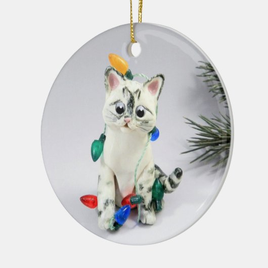 Siamese Lynx Point Cat-Ornament Keramisch Ornament (Links)