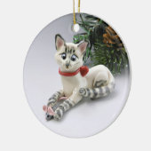 Siamese Lynx Point Cat-Ornament Keramisch Ornament (Links)