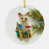 Siamese Lynx Point Cat-Ornament Keramisch Ornament (Voorkant)