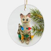 Siamese Lynx Point Cat-Ornament Keramisch Ornament (Links)