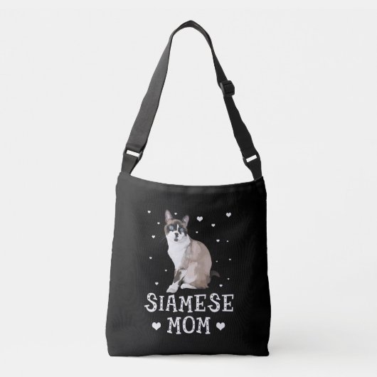 Siamese mam Cute Siamese Siamese Lover Crossbody Tas (Voorkant)