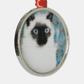 Siamese Metalen Ornament (Rechts)