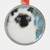 Siamese Metalen Ornament (Voorkant)