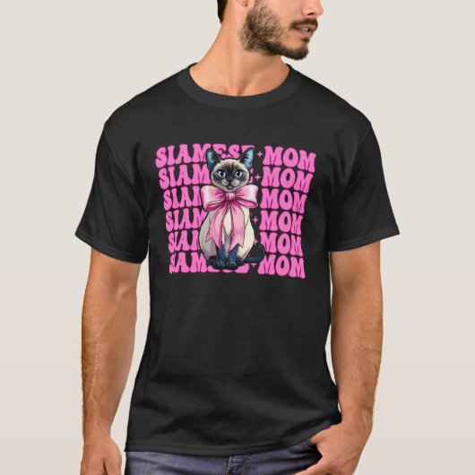 Siamese Moeder Siamese Kat Mama Moederdag Coquette T-shirt (Voorkant)