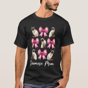 Siamese Moeder Siamese Kat Mama Moederdag Coquette T-shirt