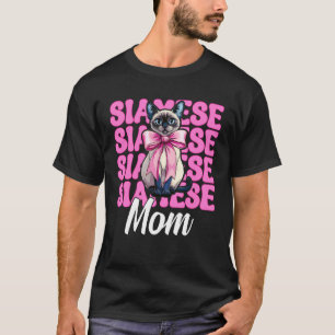 Siamese Moeder Siamese Kat Mama Moederdag Coquette T-shirt