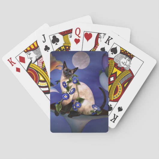 Siamese Moonlight-speelkaarten Pokerkaarten (Achterkant)