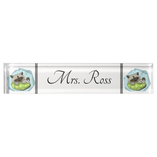 Siamese Naambordje (Voorkant)