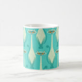 Siamese nieuwsgierige kat - turquoise en sinaasapp koffiemok (Center)