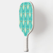 Siamese nieuwsgierige kat - turquoise en sinaasapp pickleball paddle (Links)