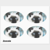 Siamese Ovale Sticker (Vel)