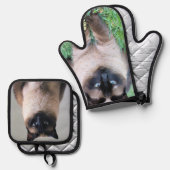 Siamese Ovenwant & Pannenlap Set (Voorkant / Achterkant)