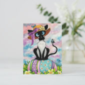 Siamese paashaas feestdagenkaart (Staand voorkant)