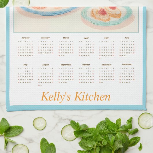 Siamese Paws & Tea Time Kitchen Towel Calendar Theedoek (Gevouwen)