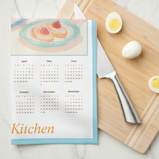 Siamese Paws & Tea Time Kitchen Towel Calendar Theedoek (Quarter Fold)